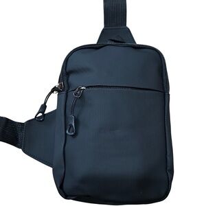 Small Crossbody Shoulder Bag All Black Compact